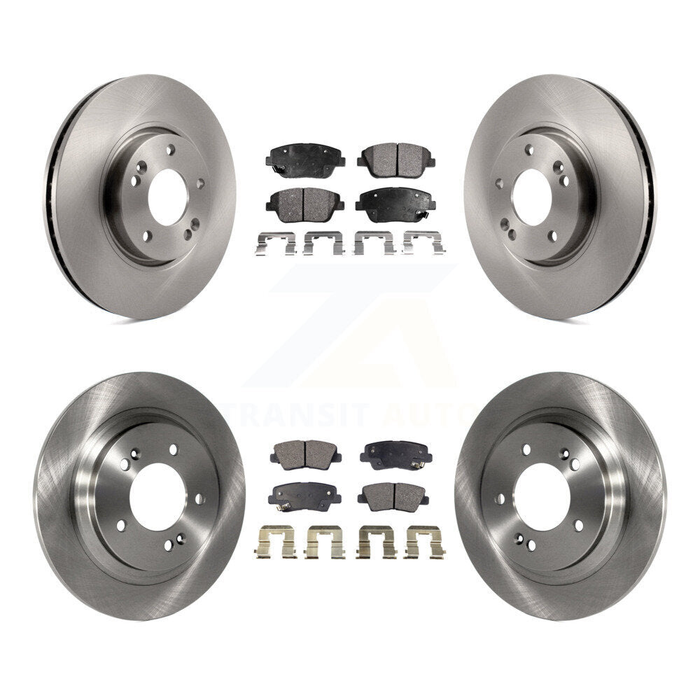 Disc Brake Rotors And Ceramic Pads Front Rear Kit For Hyundai Sonata