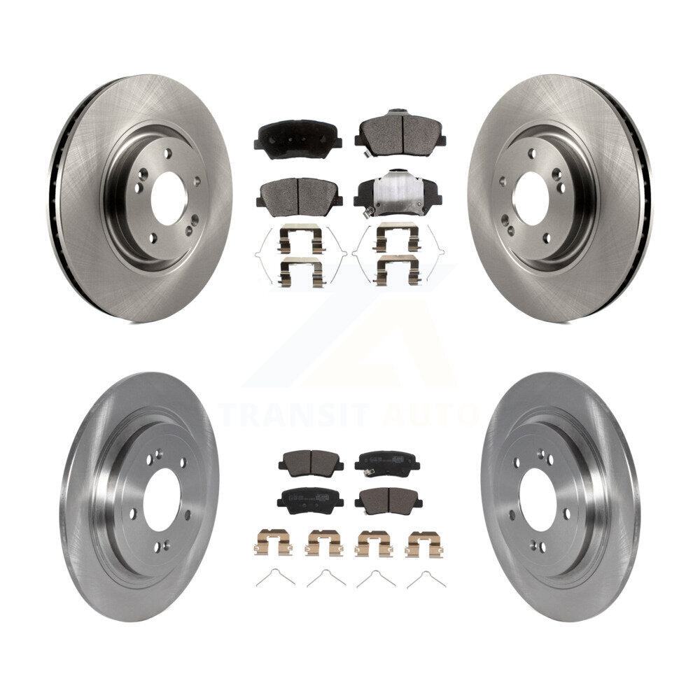 Disc Brake Rotors And Ceramic Pads Front Rear Kit For 2019-2020 Hyundai Nexo