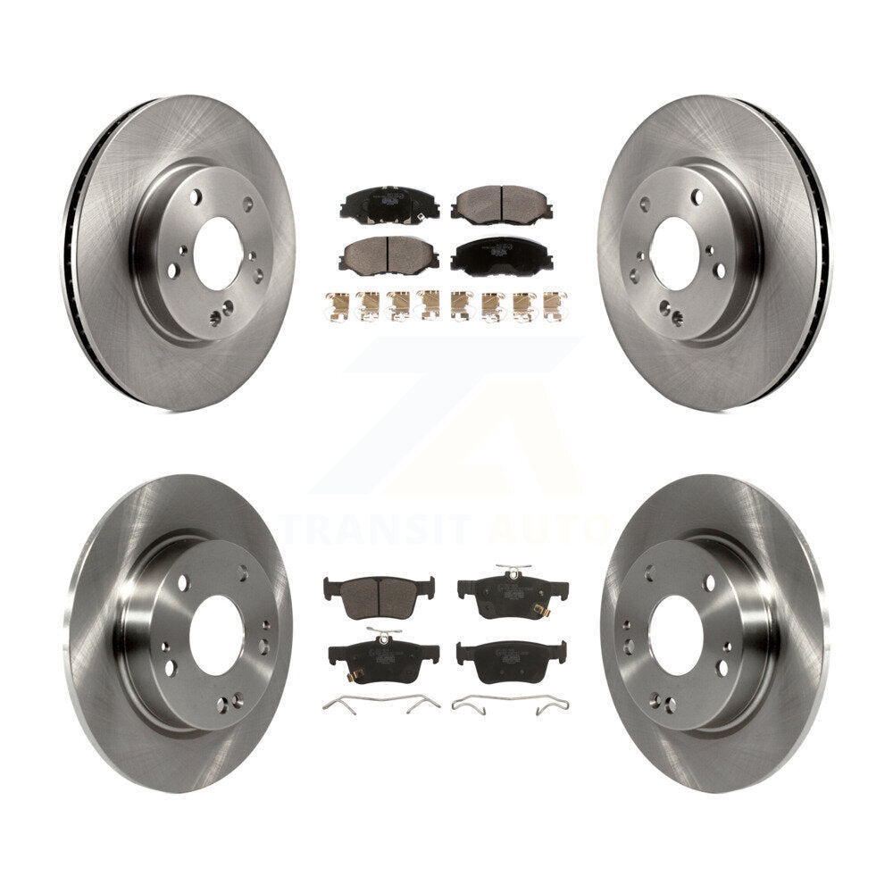 Disc Brake Rotors And Ceramic Pads Front Rear Kit For Honda Civic