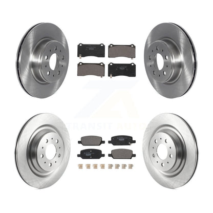 Brake Rotors & Ceramic Pad Front Rear Kit For Tesla 3 With Gray Painted Calipers