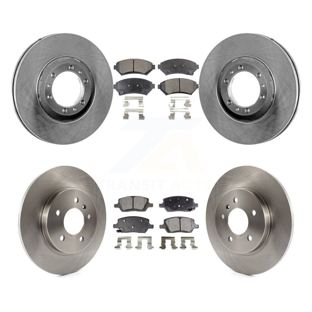 Brake Rotor And Ceramic Pad Front Rear Kit For 2005 Pontiac Montana SV6 with FWD