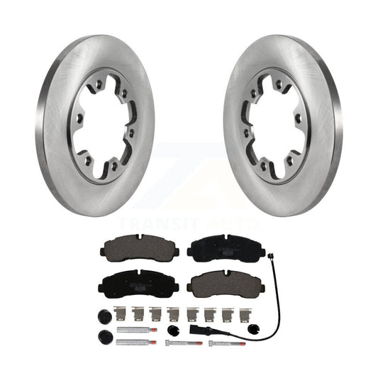 Brake Rotor & Ceramic Pad Rear Kit For Ford Transit-350 HD With 6 Lug Wheels AWD