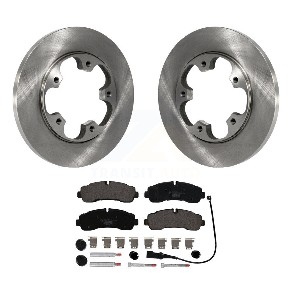 Brake Rotors & Ceramic Pad Rear Kit For 20-21 Ford Transit-350 With 5 Lug Wheels