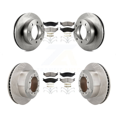 Disc Brake Rotors And Ceramic Pads Front Rear Kit For Ford F-450 Super Duty