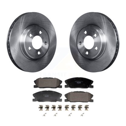 Disc Brake Rotors And Ceramic Pad Front Kit For 2014 Dodge Charger RWD with 3.6L
