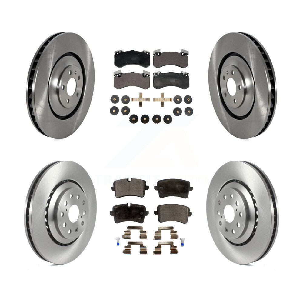 Disc Brake Rotors And Ceramic Pads Front Rear Kit For Audi S8 S7