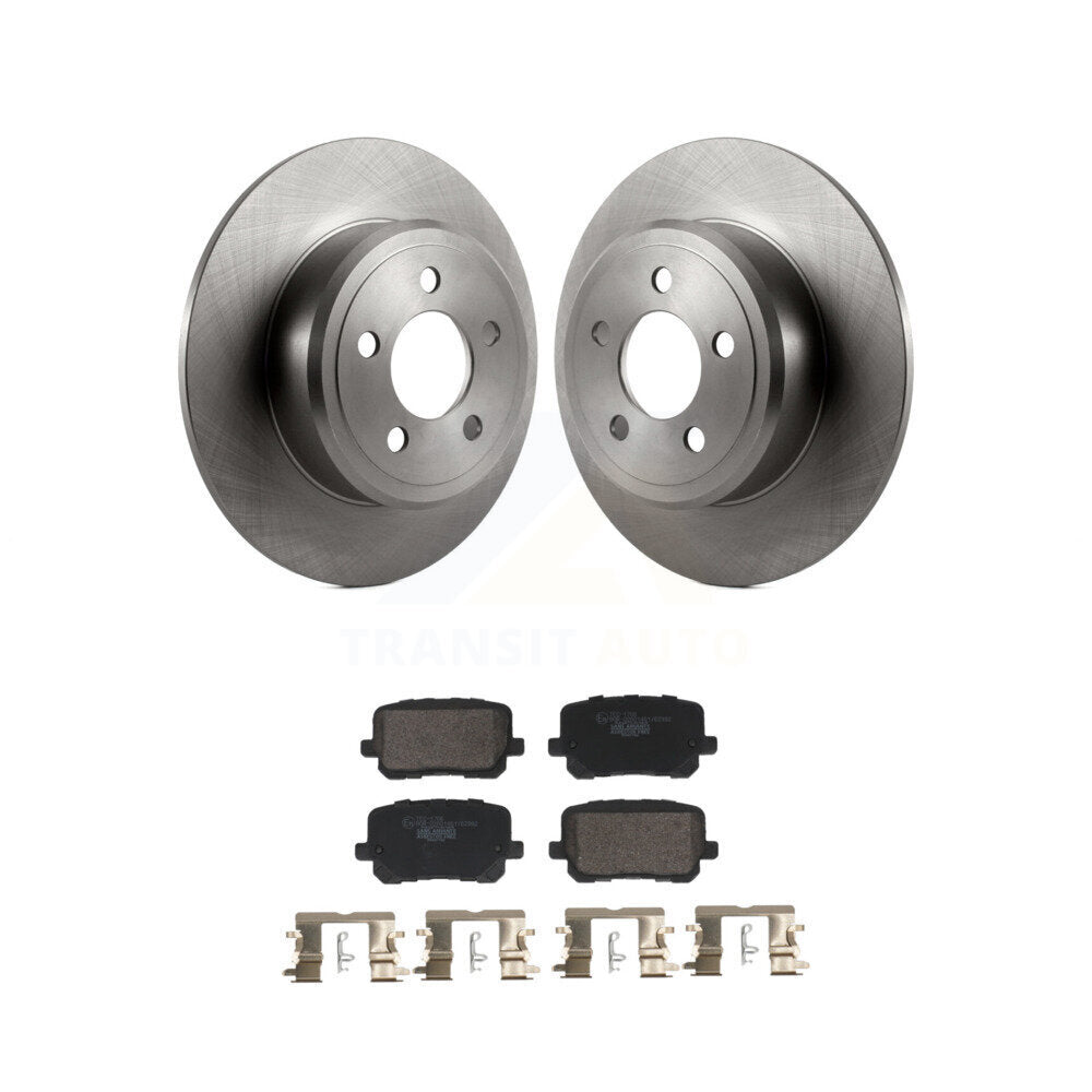 Disc Brake Rotors And Ceramic Pads Rear Kit For Dodge Charger