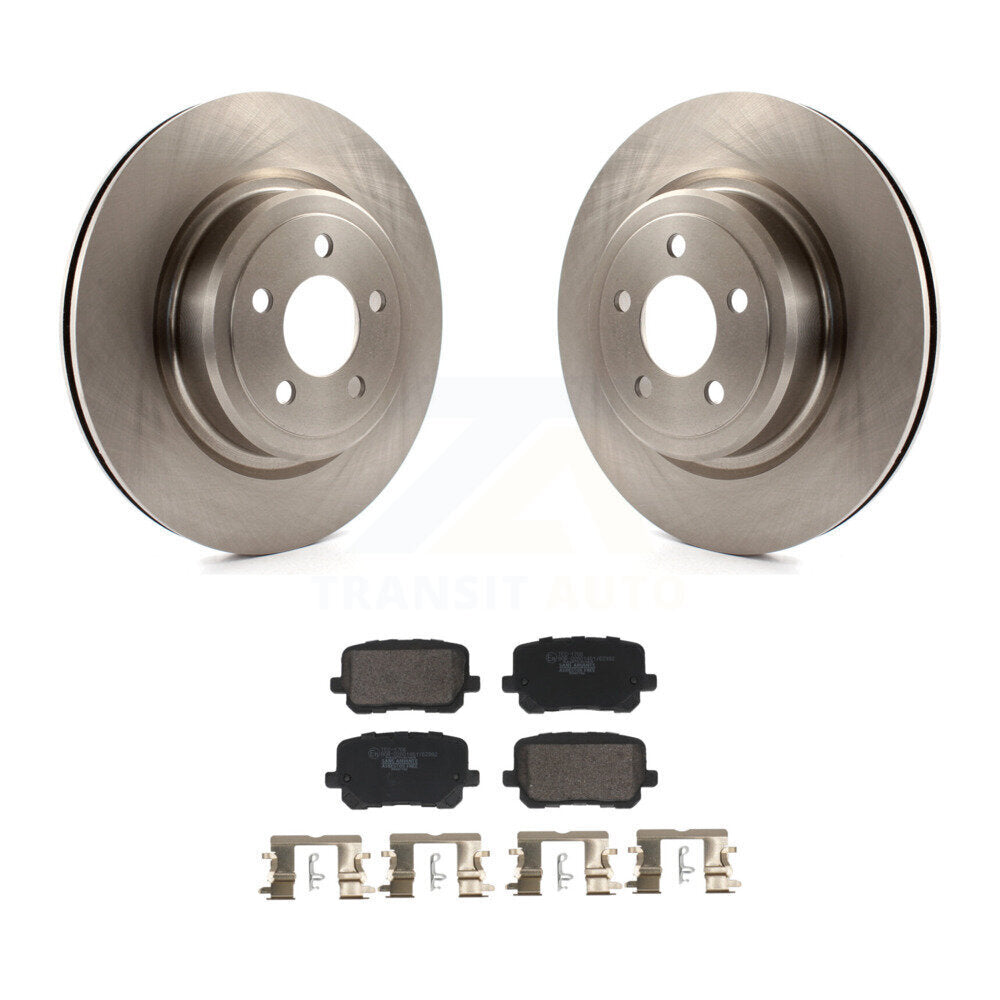 Brake Rotors & Ceramic Pad Rear Kit For 2020-2023 Dodge Charger Pursuit with RWD