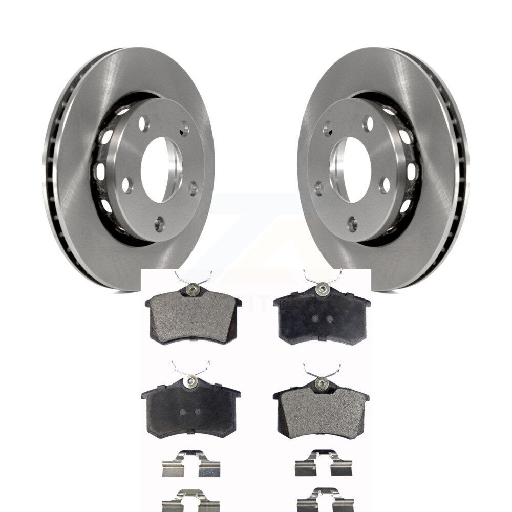 Brake Rotor Ceramic Pad Rear Kit For 2002 Audi S4 With 256mm Diameter
