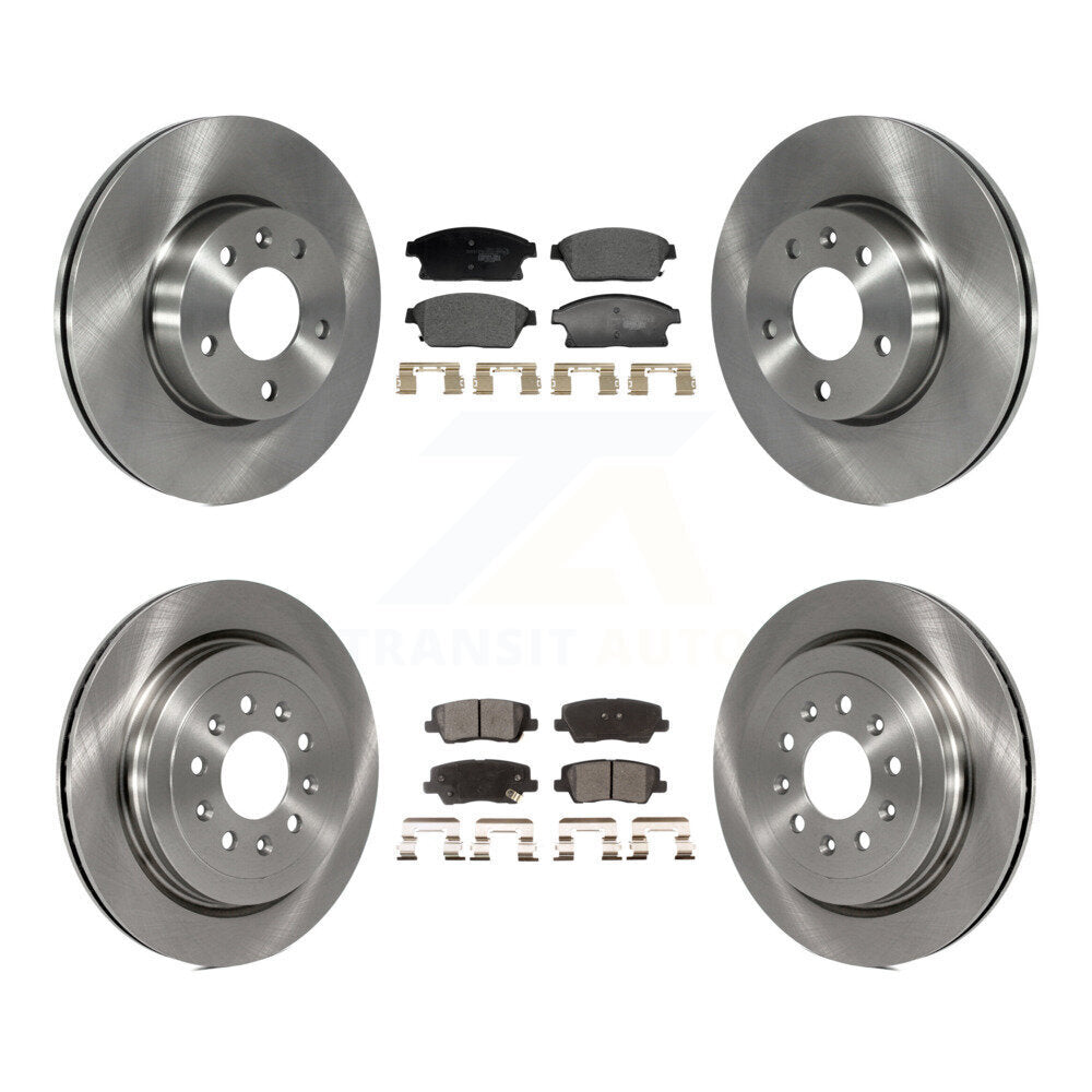 Disc Brake Rotors And Ceramic Pads Front Rear Kit For Cadillac ATS