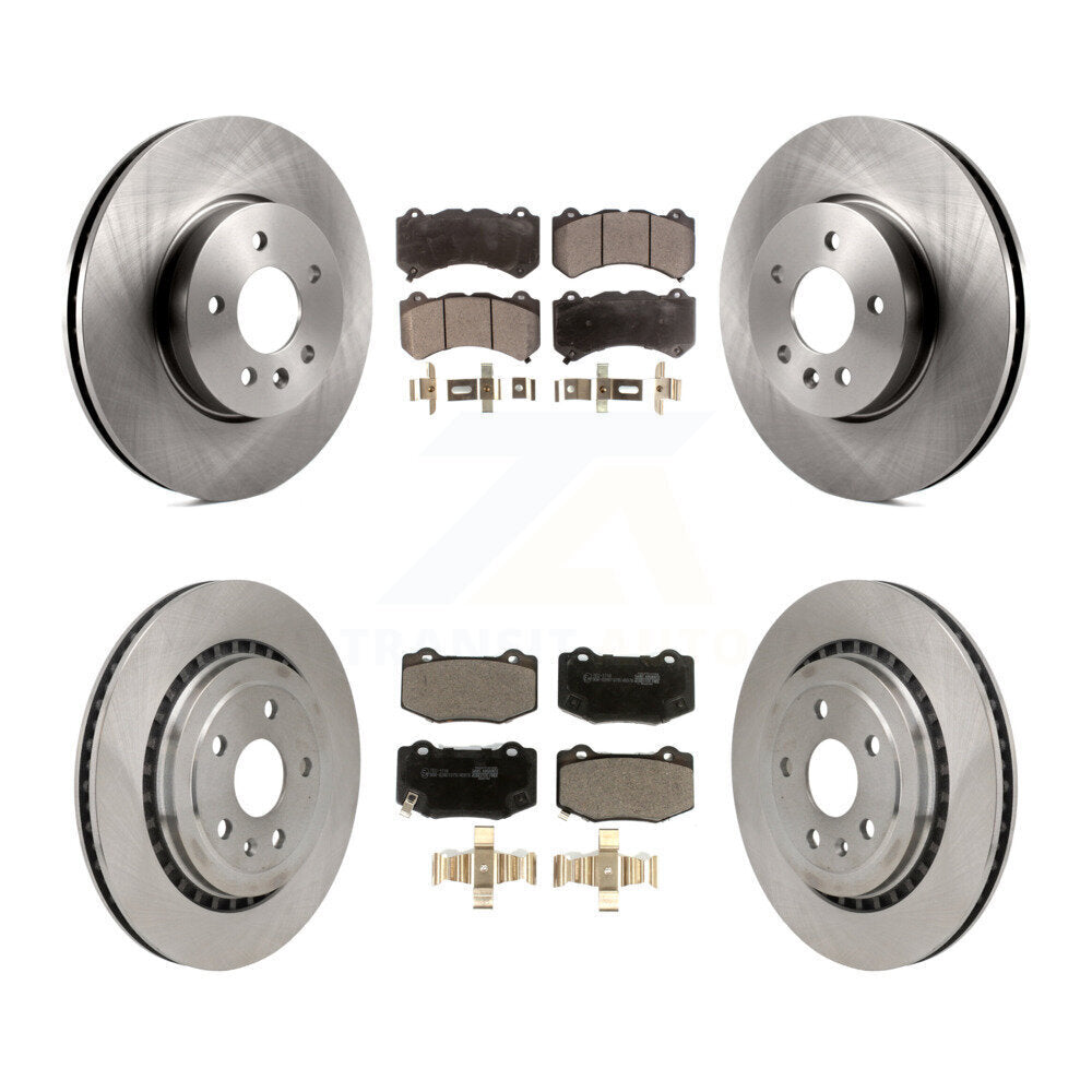 Disc Brake Rotors And Ceramic Pads Front Rear Kit For Cadillac ATS V