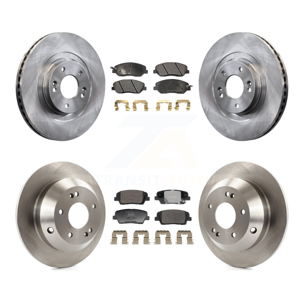 Brake Rotors & Ceramic Pad Front Rear Kit For 2013-2016 Hyundai Santa Fe XL 3.3L
