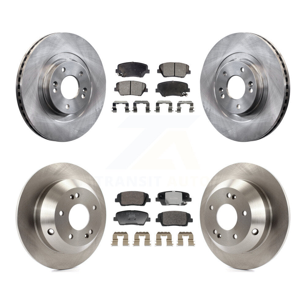 Brake Rotors & Ceramic Pad Front Rear Kit For Hyundai Santa Fe Sport Kia Sorento