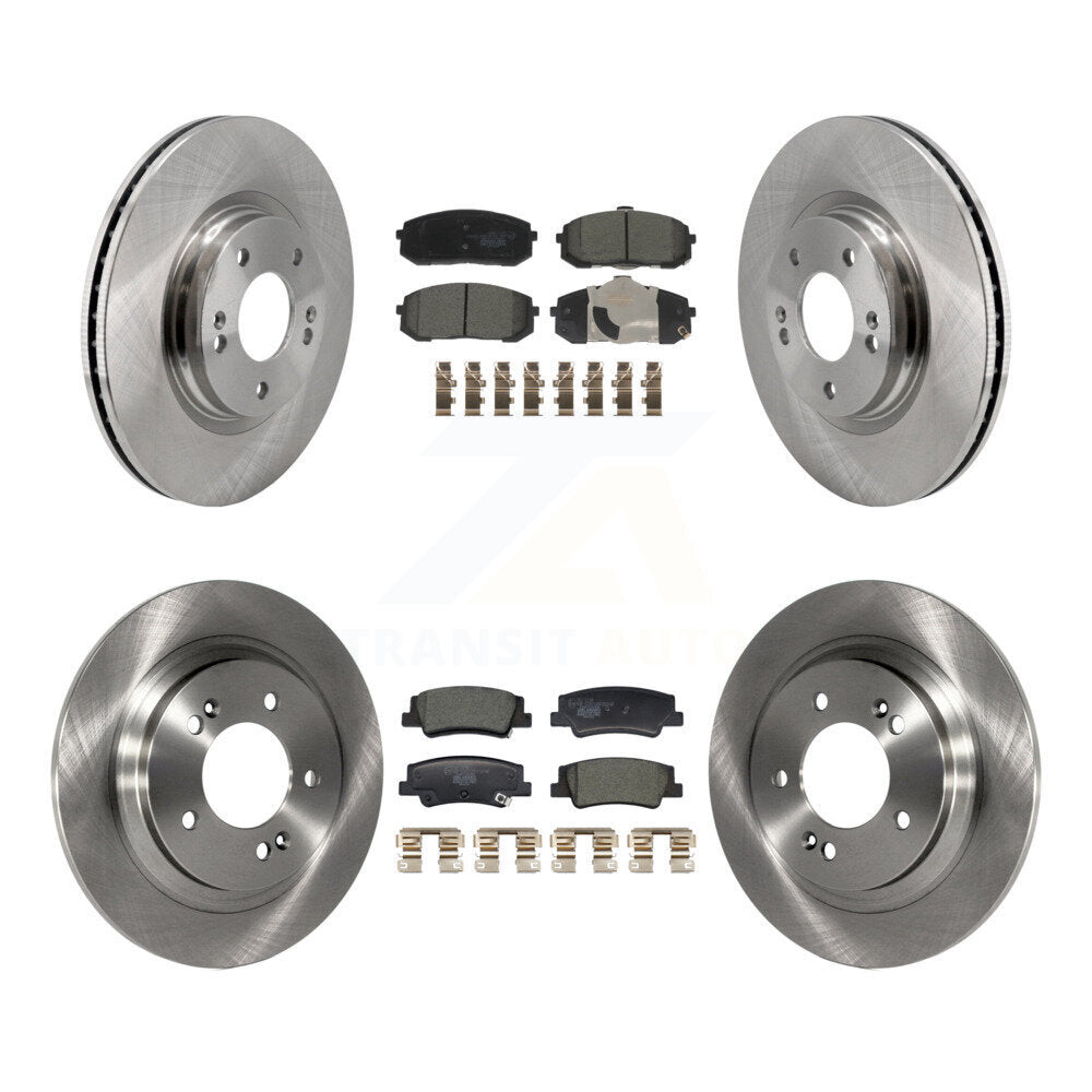 Disc Brake Rotors & Ceramic Pad Front Rear Kit For Hyundai Sonata Kia Niro EV K5