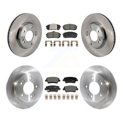 Disc Brake Rotors And Ceramic Pads Front Rear Kit For Hyundai Elantra