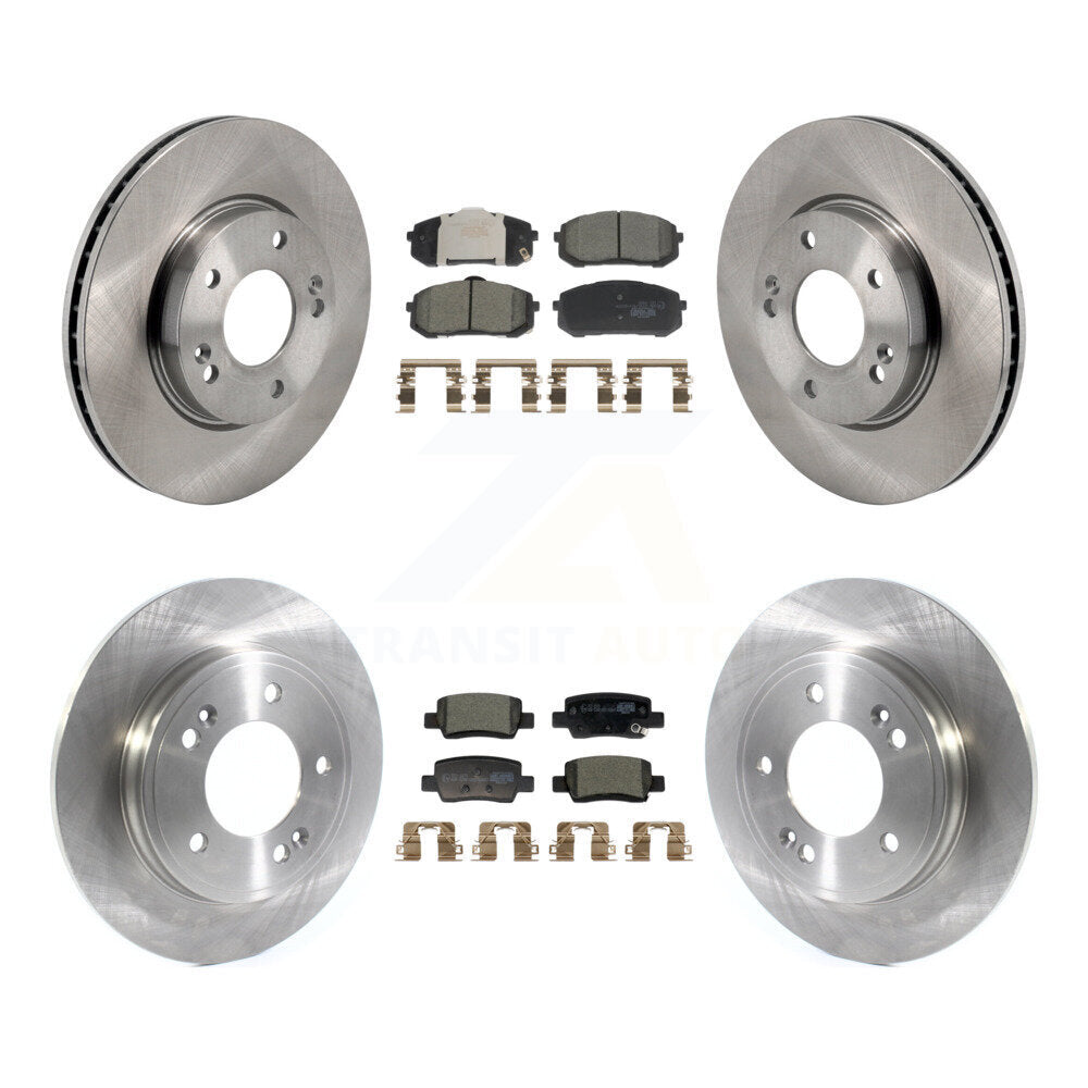 Disc Brake Rotors And Ceramic Pads Front Rear Kit For Hyundai Elantra
