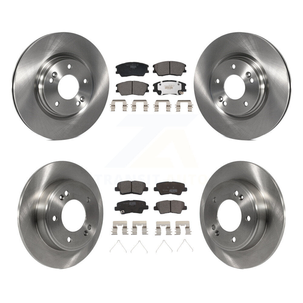 Disc Brake Rotors And Ceramic Pads Front Rear Kit For Kia Soul
