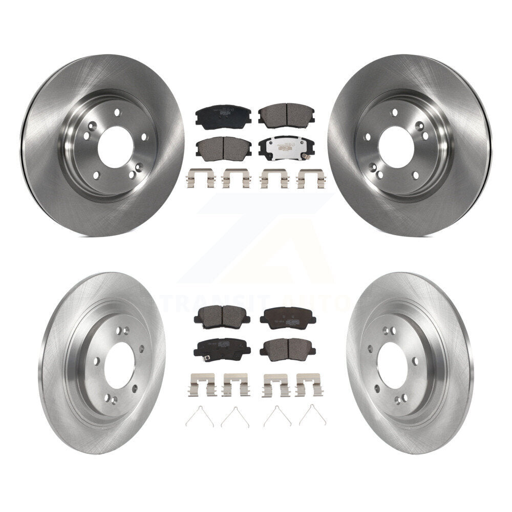 Disc Brake Rotors And Ceramic Pads Front Rear Kit For 2020-2023 Kia Soul EV