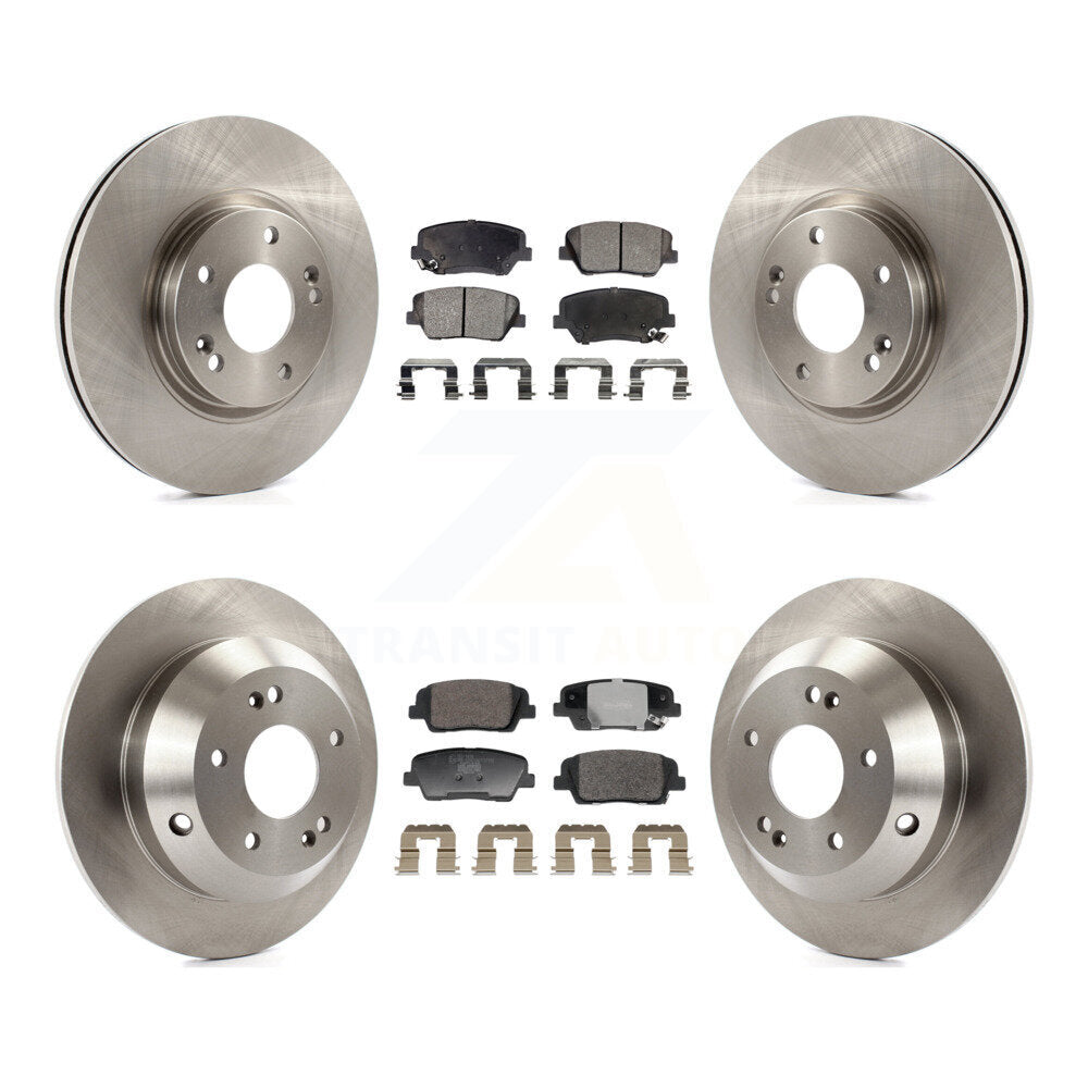 Disc Brake Rotor And Ceramic Pad Front Rear Kit For Hyundai Santa Fe Kia Sorento