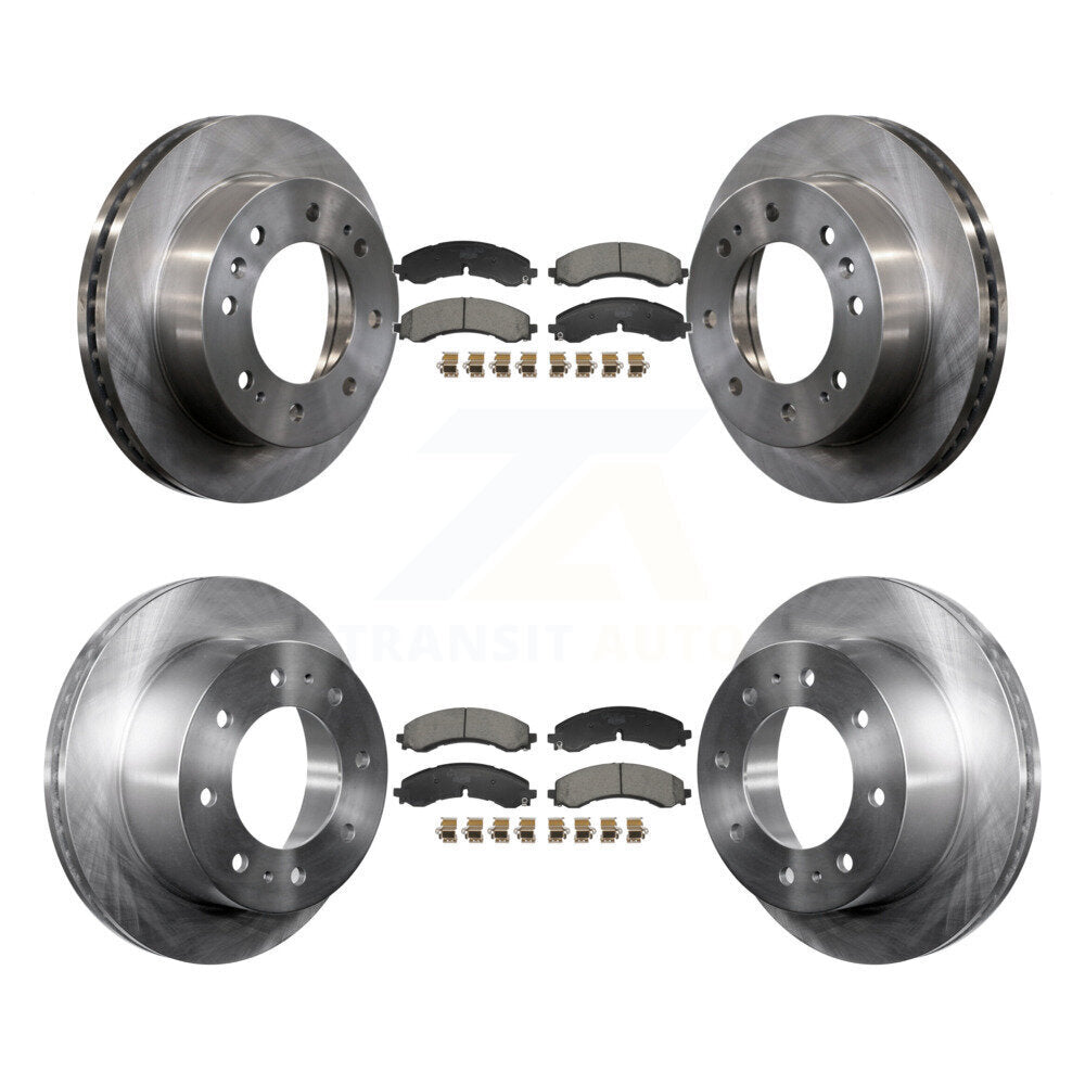 Brake Rotor And Ceramic Pad Front Rear Kit For GMC Chevrolet Sierra 2500 HD 3500