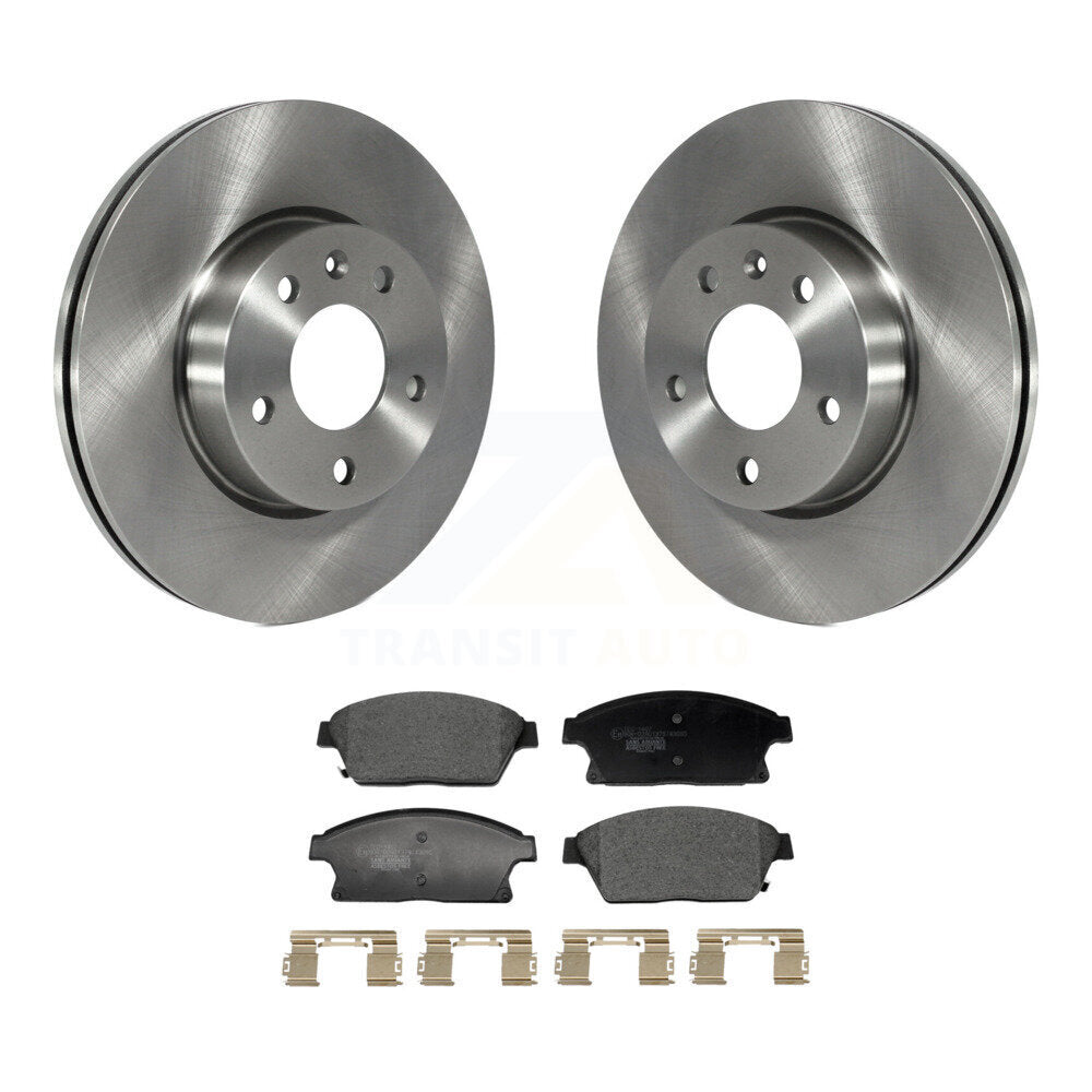 Disc Brake Rotors And Ceramic Pads Front Kit For Cadillac ATS