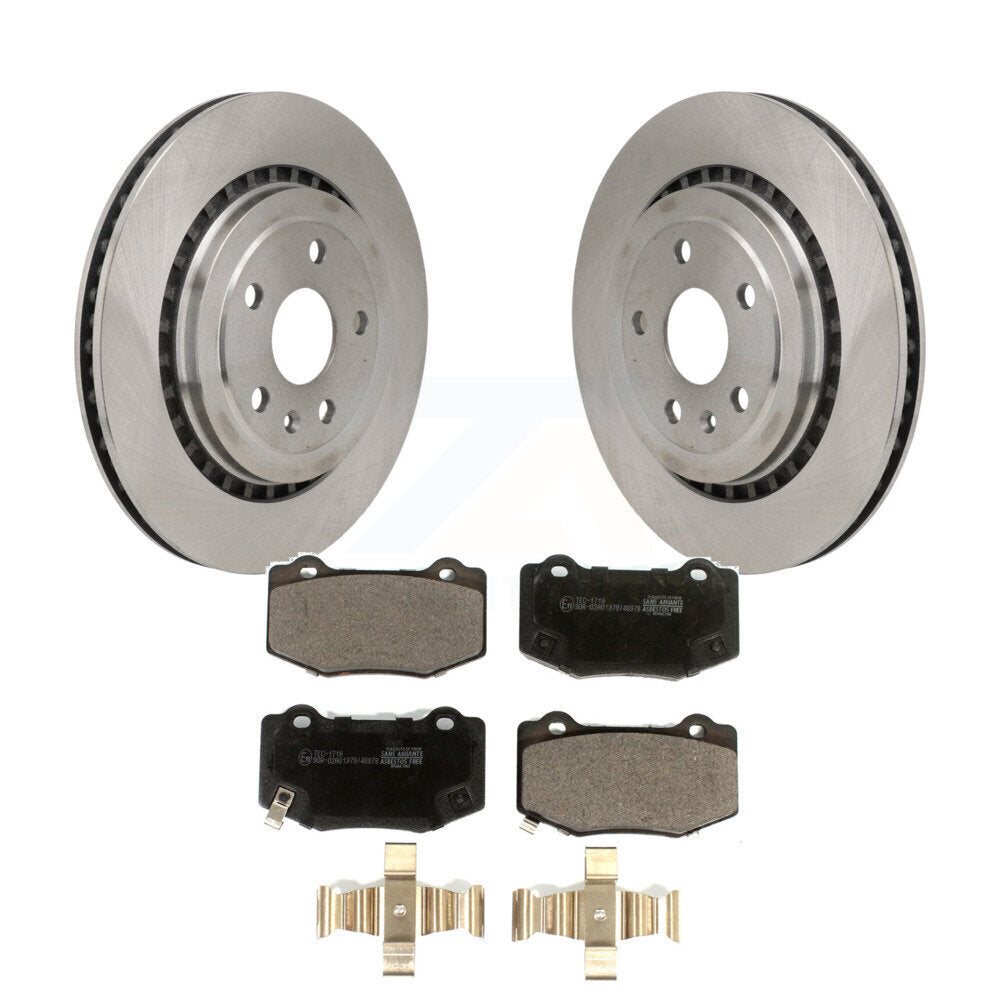 Disc Brake Rotors And Ceramic Pads Rear Kit For Chevrolet Camaro Cadillac ATS