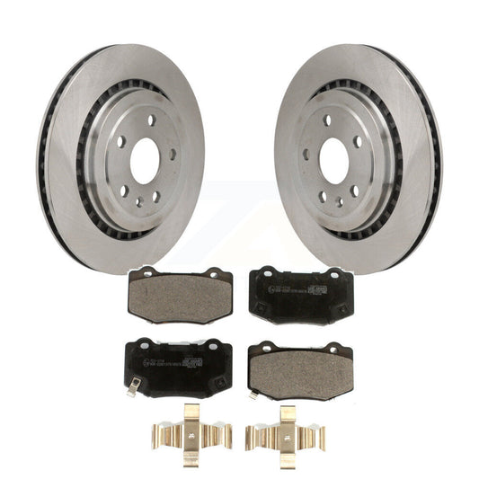 Disc Brake Rotors And Ceramic Pads Rear Kit For Chevrolet Camaro Cadillac ATS
