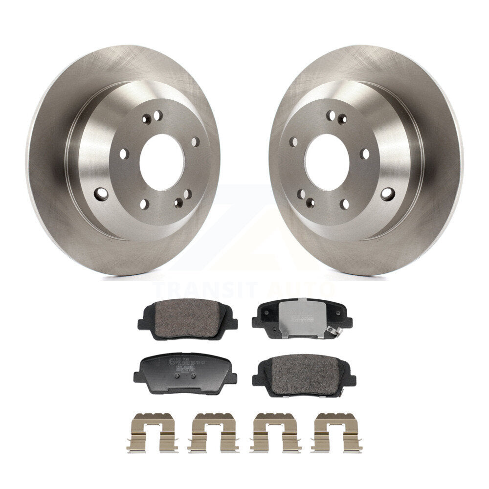 Disc Brake Rotors Ceramic Pad Rear Kit For Hyundai Santa Fe Sport Kia Sorento XL