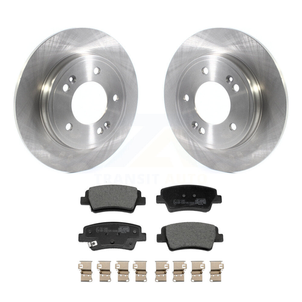 Brake Rotor & Ceramic Pad Rear Kit For Hyundai Elantra With Manual Parking