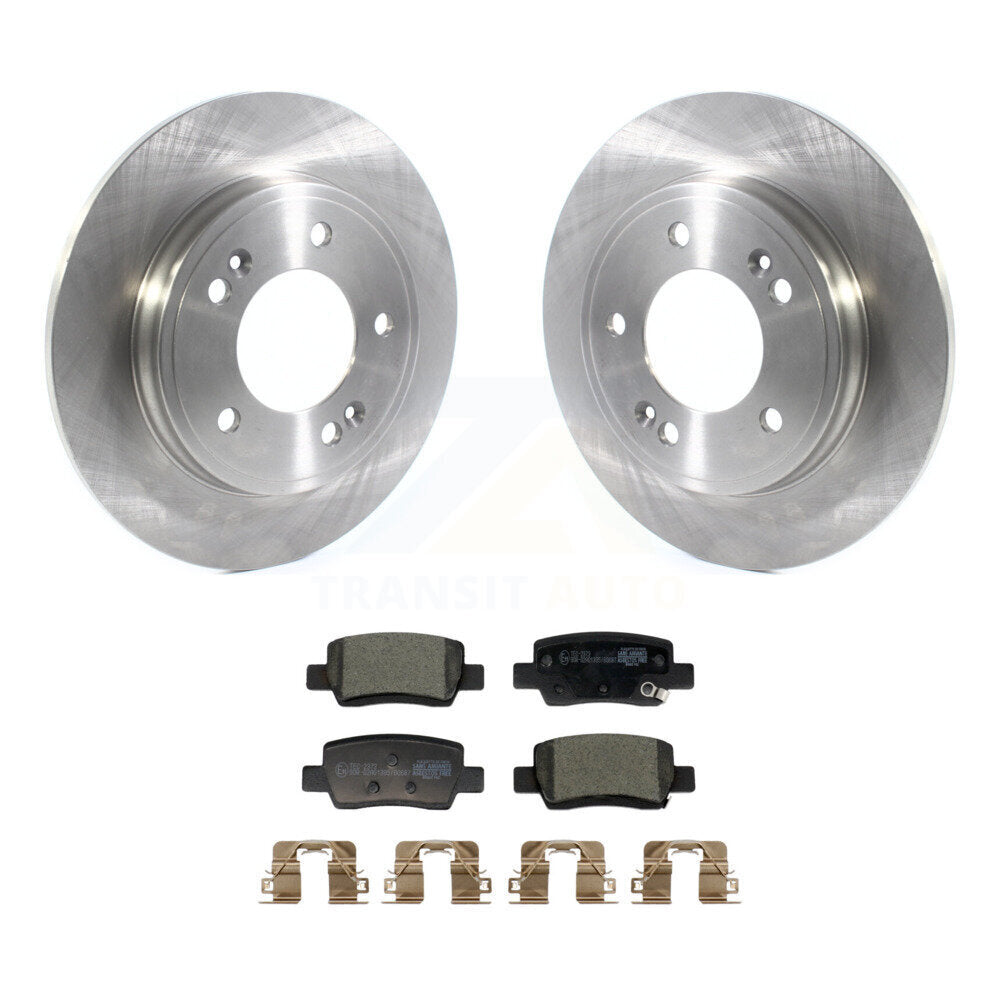 Brake Rotor Ceramic Pad Rear Kit For Hyundai Elantra With Electric Parking