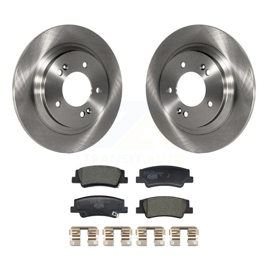 Disc Brake Rotors And Ceramic Pads Rear Kit For Hyundai Sonata Kia Niro EV K5