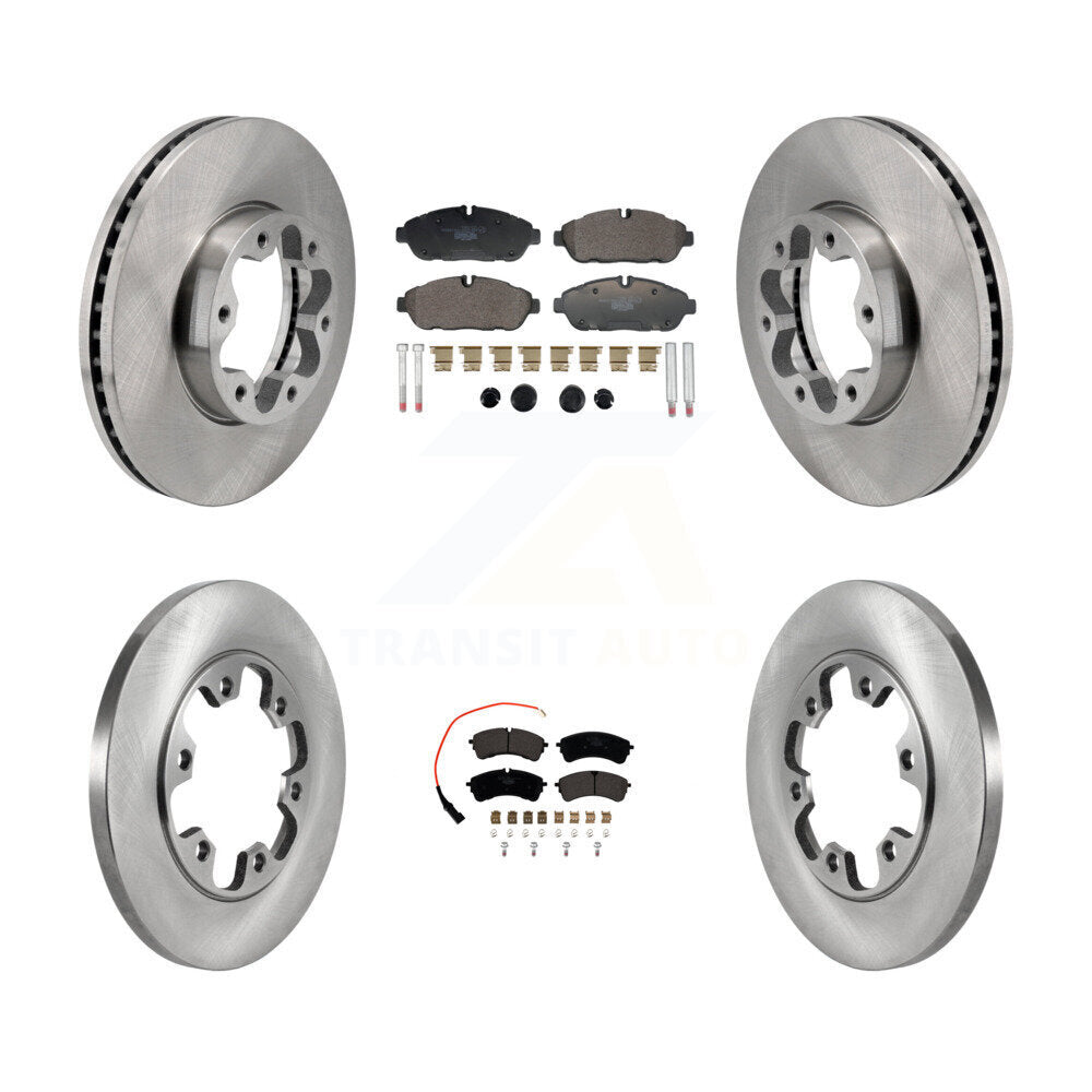 Disc Brake Rotor Ceramic Pad Front Rear Kit For Ford Transit-250 Transit-150 AWD