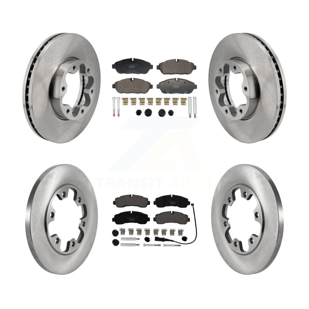 Brake Rotors & Ceramic Pad Front Rear Kit For Ford Transit-350 With 6 Lug Wheels