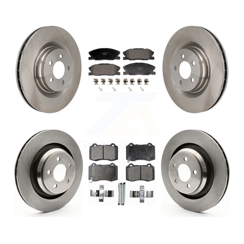 Disc Brake Rotors And Ceramic Pads Front Rear Kit For Dodge Charger