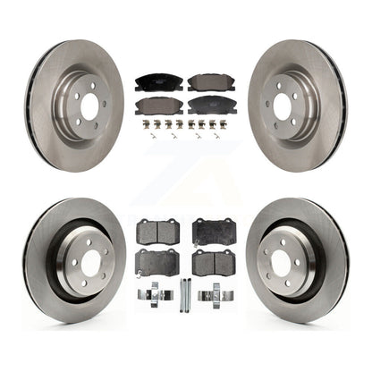 Disc Brake Rotors And Ceramic Pads Front Rear Kit For Dodge Charger