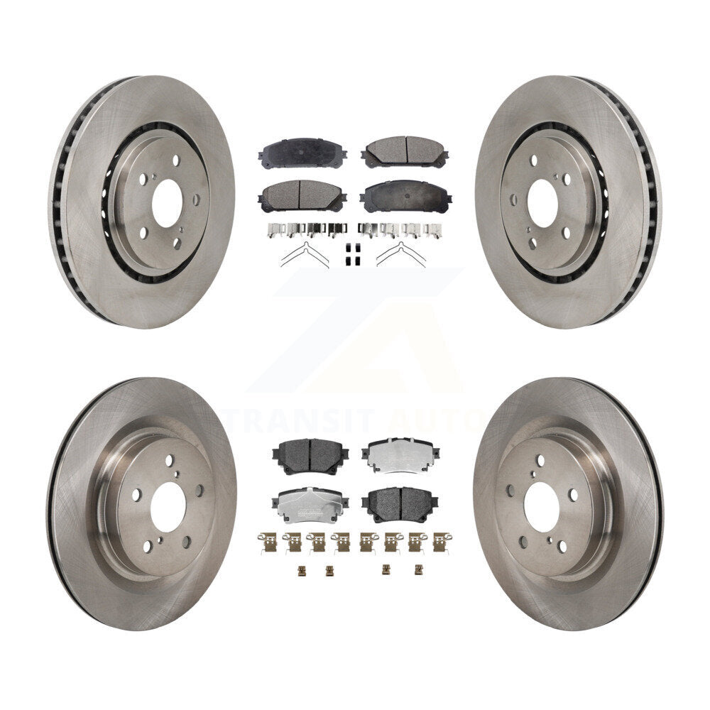Brake Rotors Ceramic Pad Front Rear Kit For Toyota Sienna RAV4 Prime bZ4X Subaru