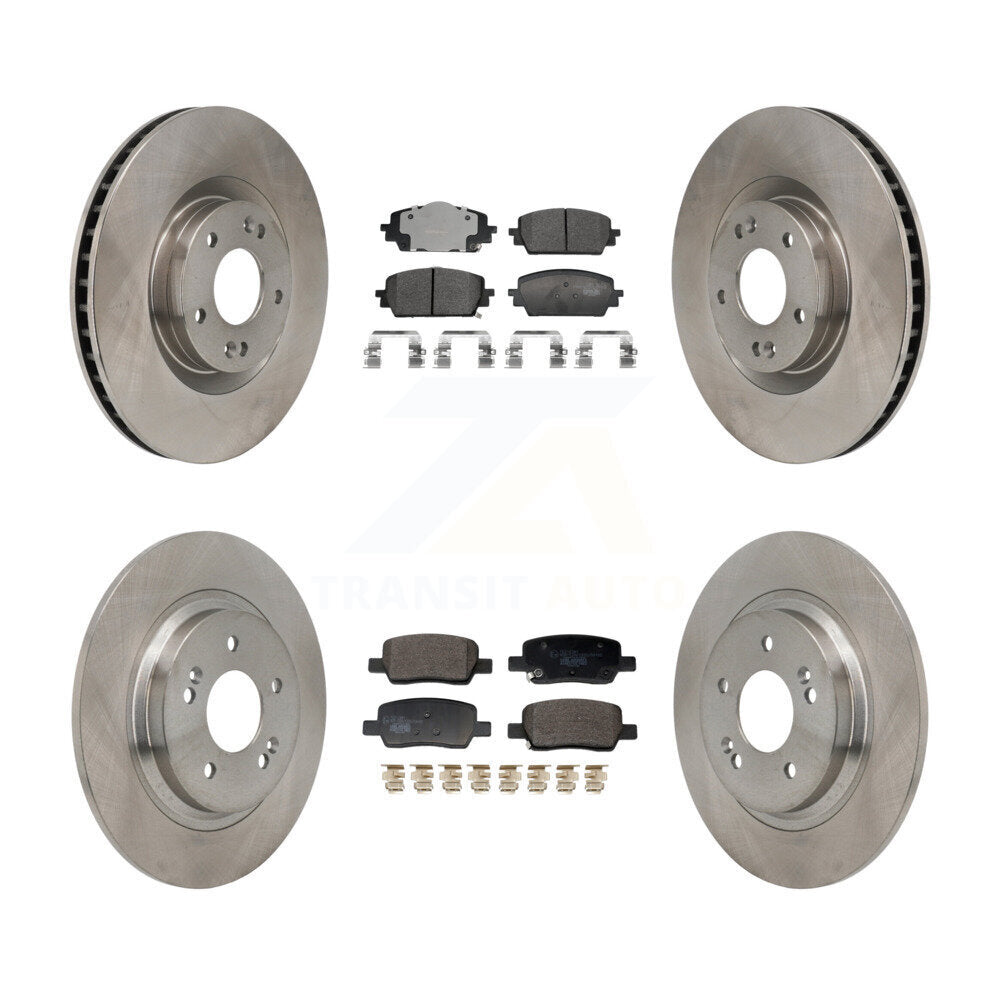 Disc Brake Rotor And Ceramic Pad Front Rear Kit For Hyundai Santa Fe Kia Sorento