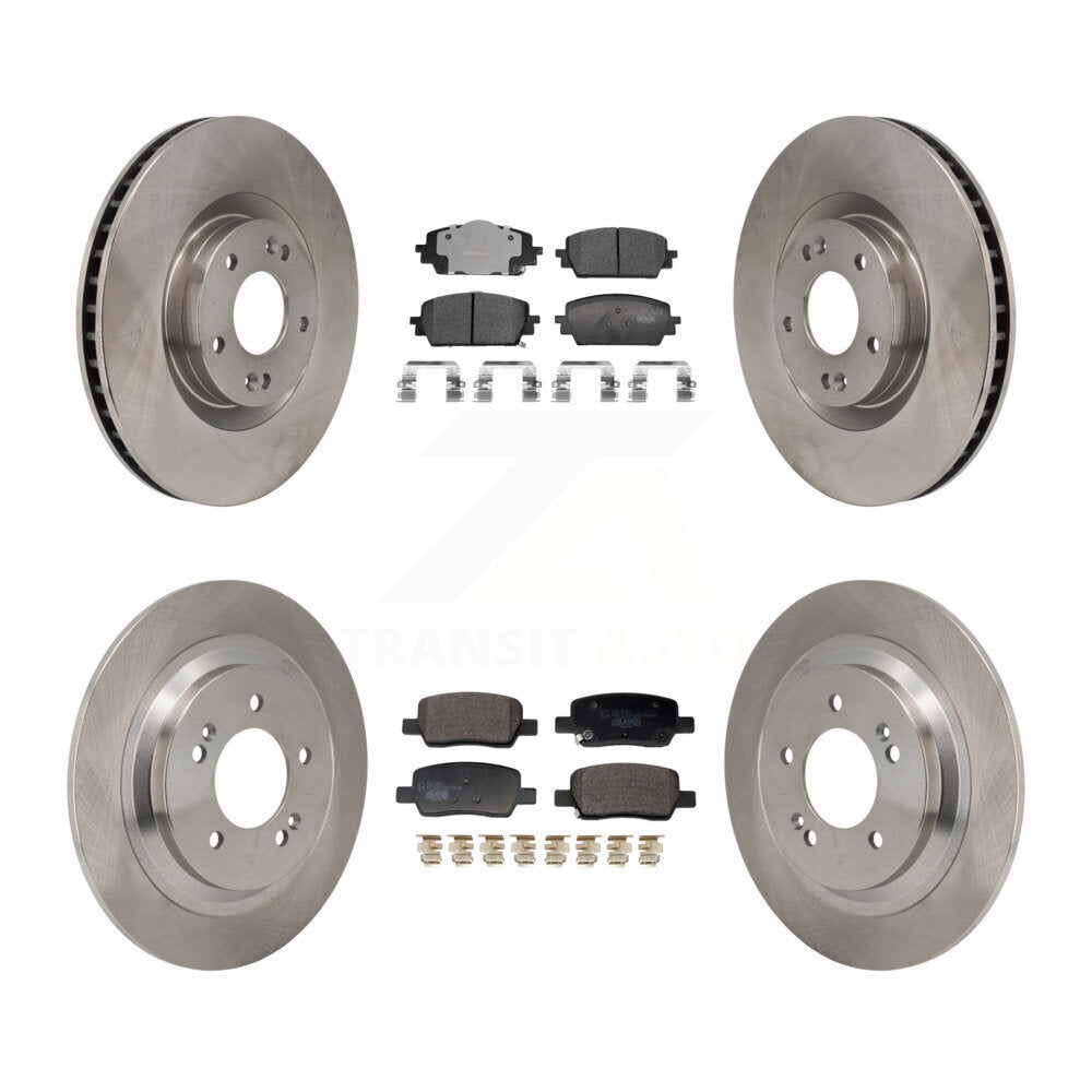 Disc Brake Rotor And Ceramic Pad Front Rear Kit For 2022-2024 Hyundai Santa Cruz