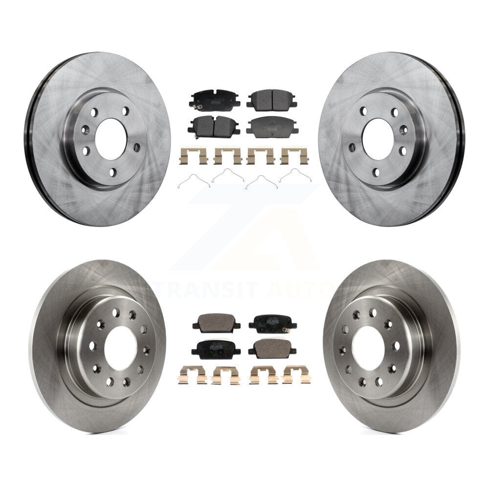 Disc Brake Rotors And Ceramic Pads Front Rear Kit For Chevrolet Malibu