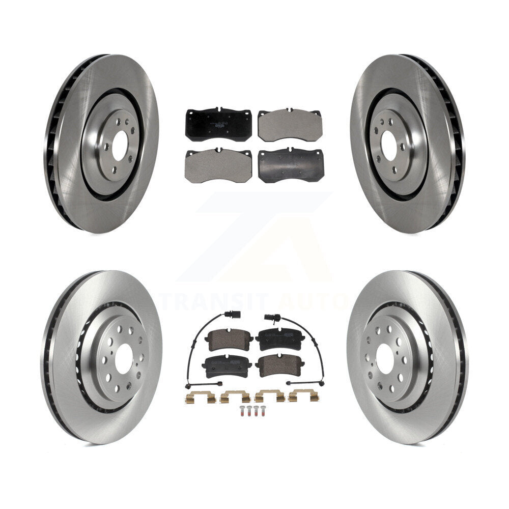 Disc Brake Rotors And Ceramic Pads Front Rear Kit For Audi S8 S7