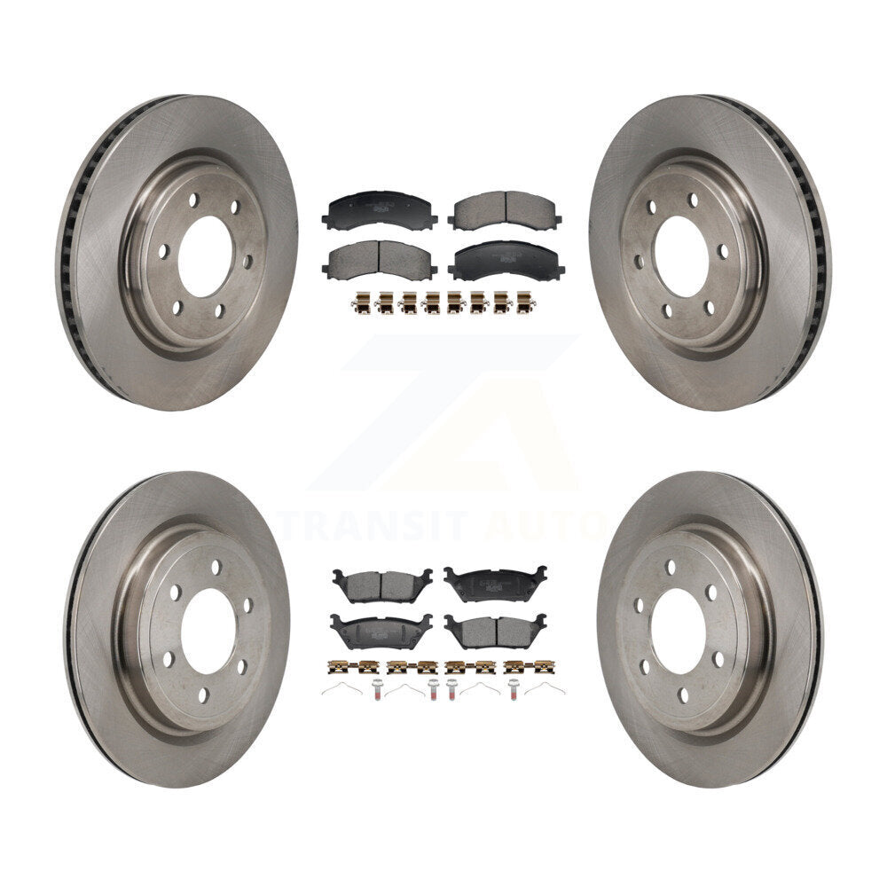 Brake Rotor And Ceramic Pad Front Rear Kit For Ford Expedition Lincoln Navigator