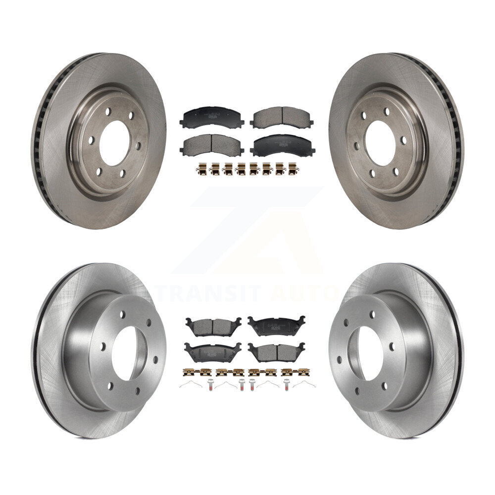 Disc Brake Rotors And Ceramic Pads Front Rear Kit For 2022-2023 Ford Bronco 3.0L