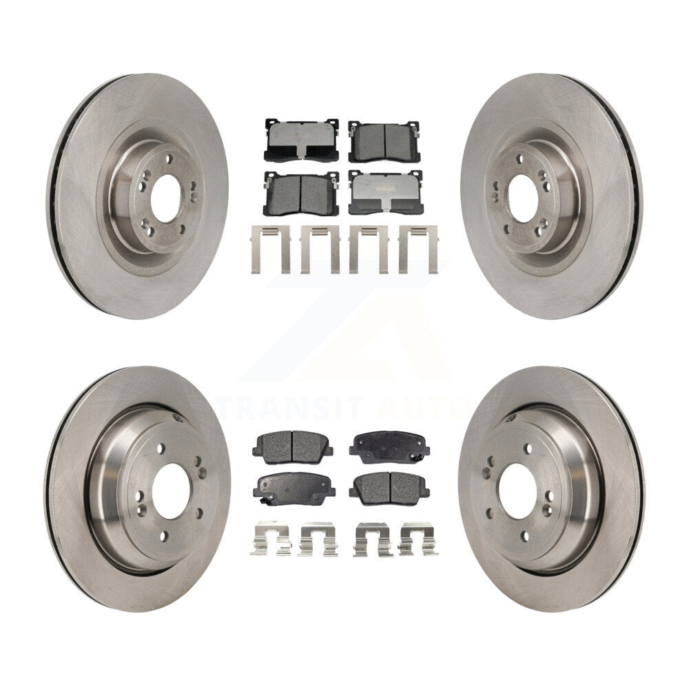Disc Brake Rotors And Ceramic Pads Front Rear Kit For Hyundai Equus Kia K900
