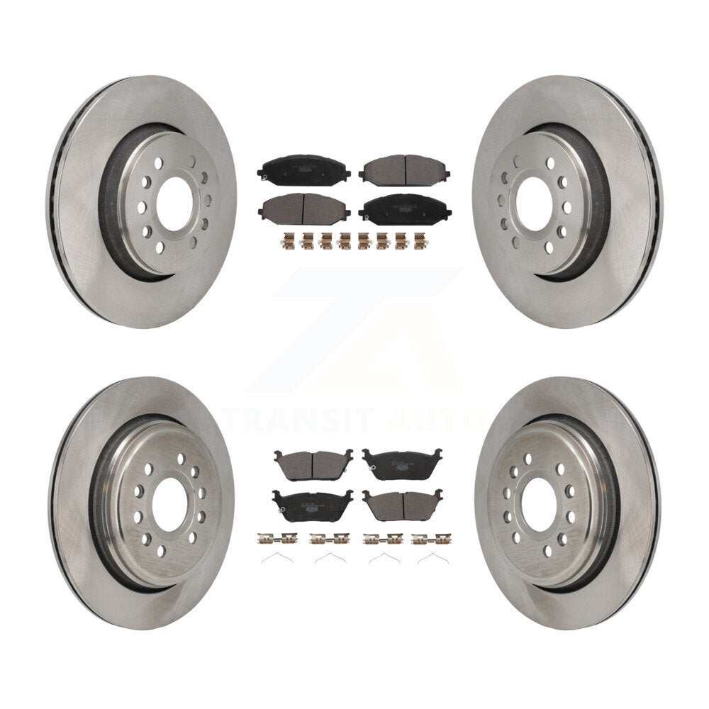 Disc Brake Rotor & Ceramic Pad Front Rear Kit For Ram 1500 Jeep Wagoneer Grand L