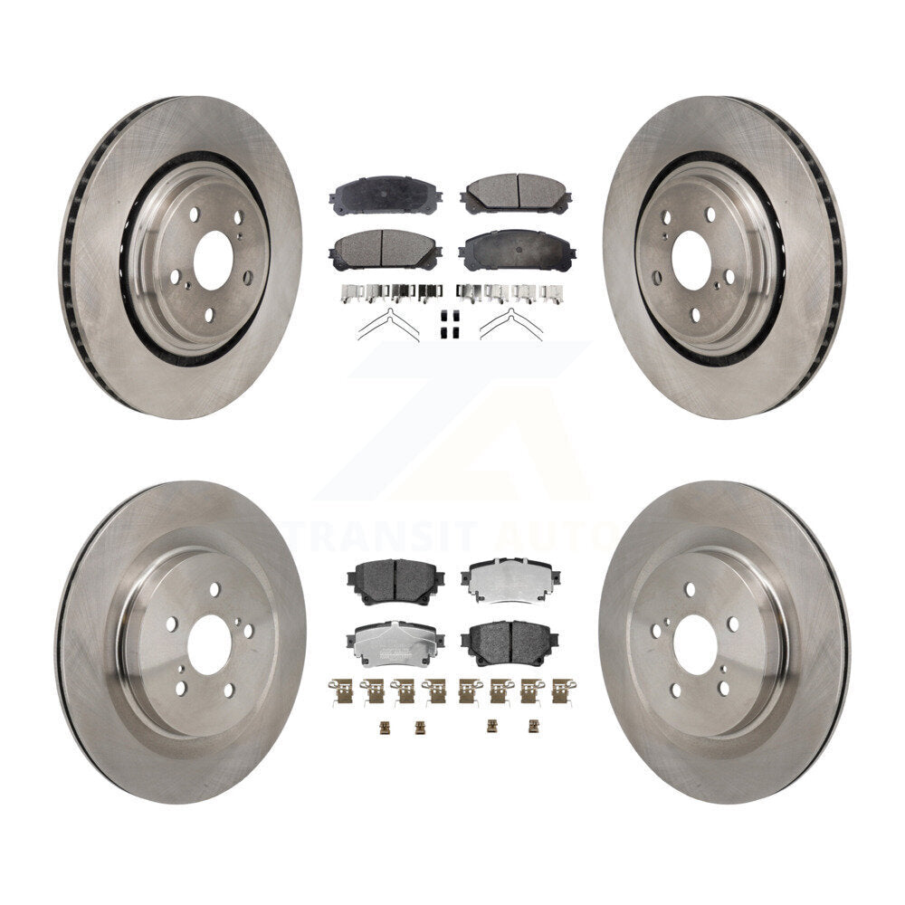 Disc Brake Rotors And Ceramic Pad Front Rear Kit For 2020-2022 Toyota Highlander