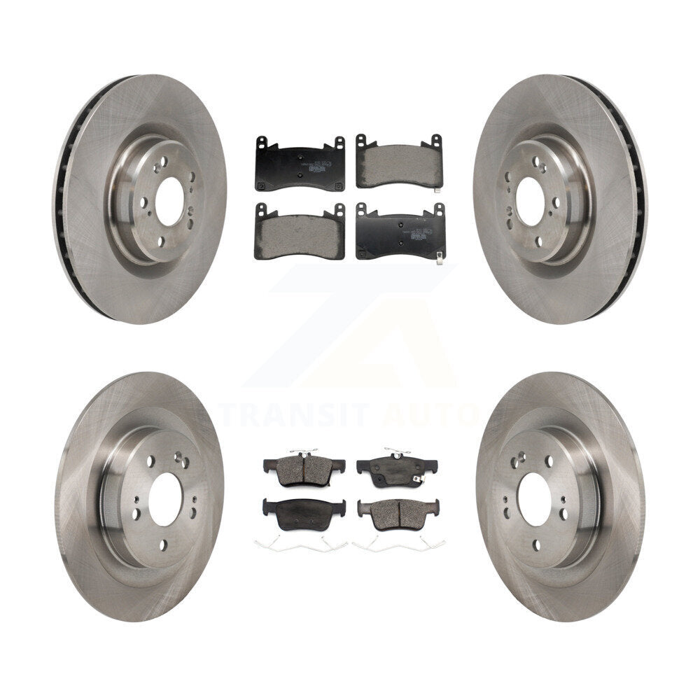 Disc Brake Rotors And Ceramic Pads Front Rear Kit For 2021-2023 Acura TLX 3.0L