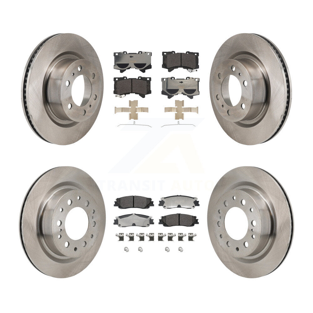 Brake Rotor And Ceramic Pad Front Rear Kit For Toyota Tundra Sequoia Lexus LX600
