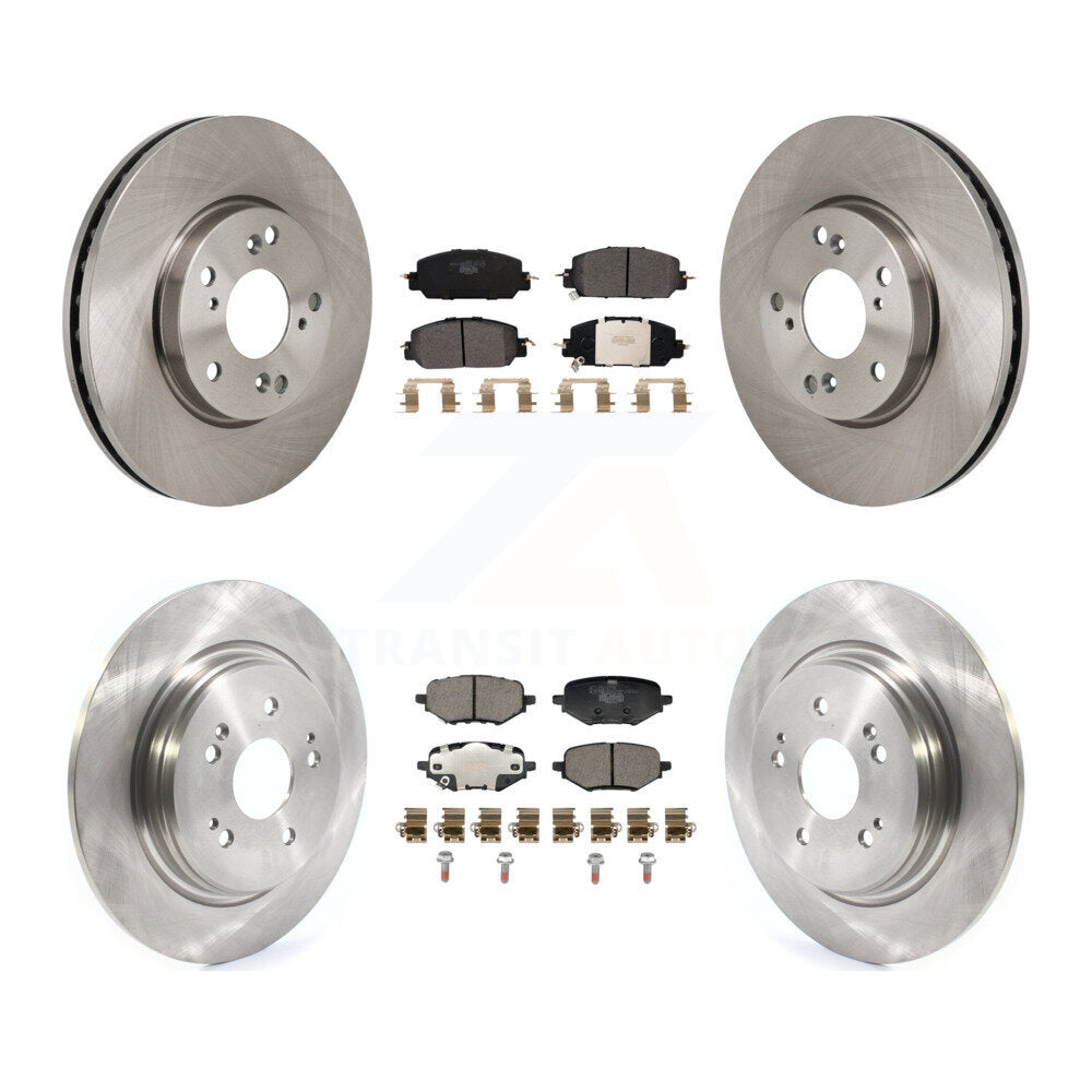 Disc Brake Rotors And Ceramic Pads Front Rear Kit For 2017-2021 Honda Clarity