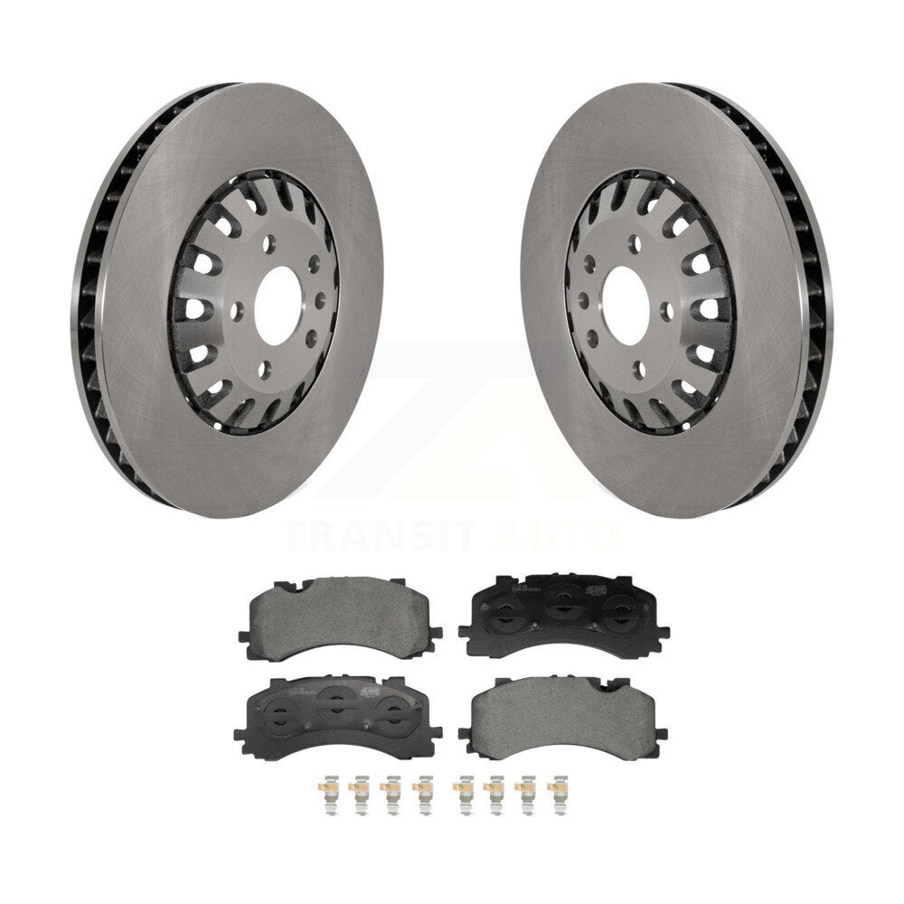 Disc Brake Rotors And Ceramic Pads Front Kit For 2019-2021 Audi A8 Quattro 4.0L