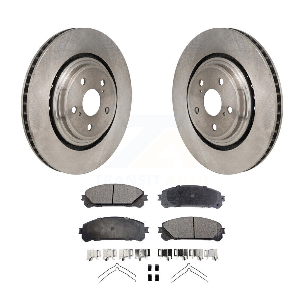 Disc Brake Rotors And Ceramic Pads Front Kit For 2020-2022 Toyota Highlander